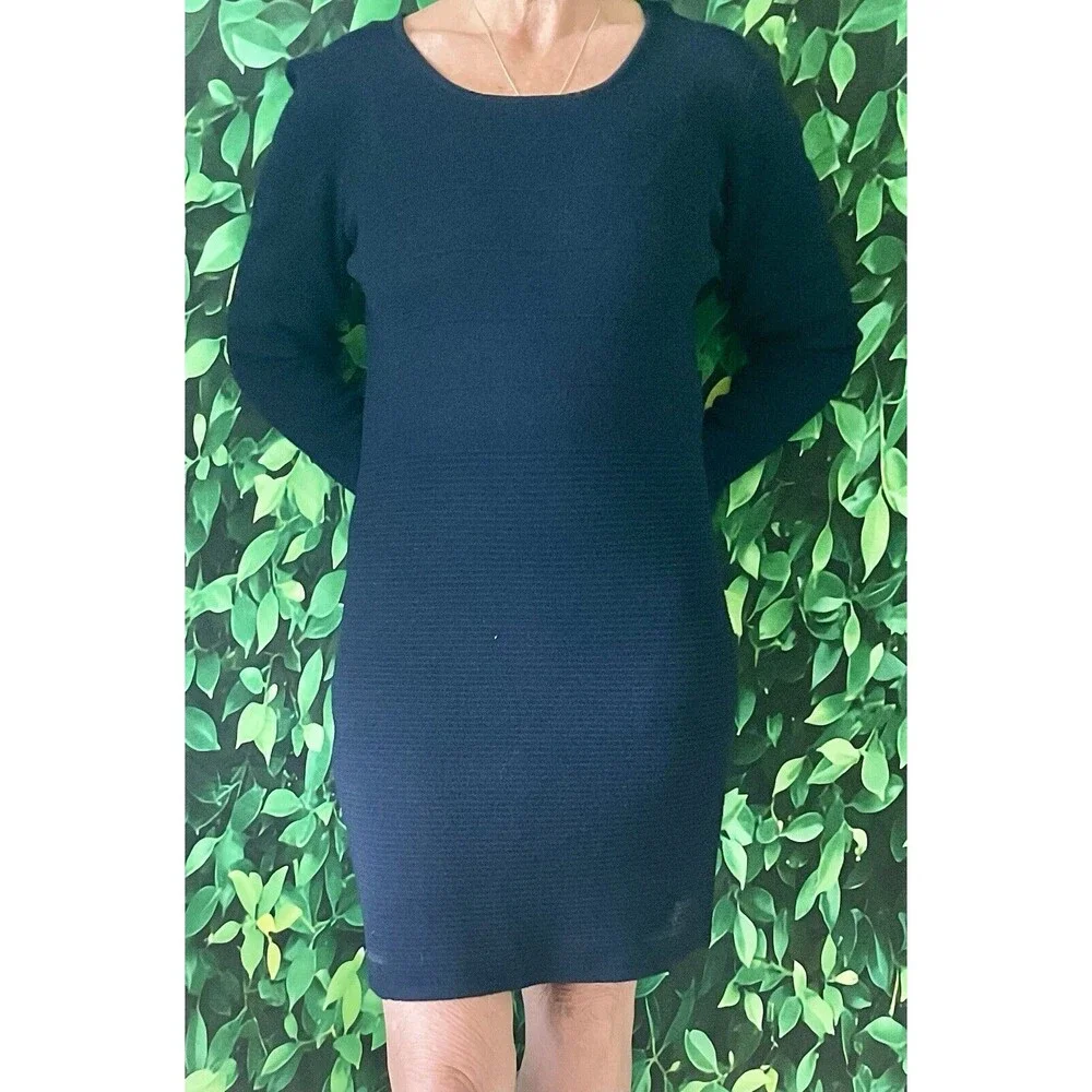 Apart Impressions Merino Wool Sweater Dress – Navy Blue – Size M (Fits Small)